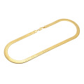 Shangjie OEM Flat Schlangenknochenkette Kupferkette Halskette Frauen Halskette Schmuck Gold Halsketten